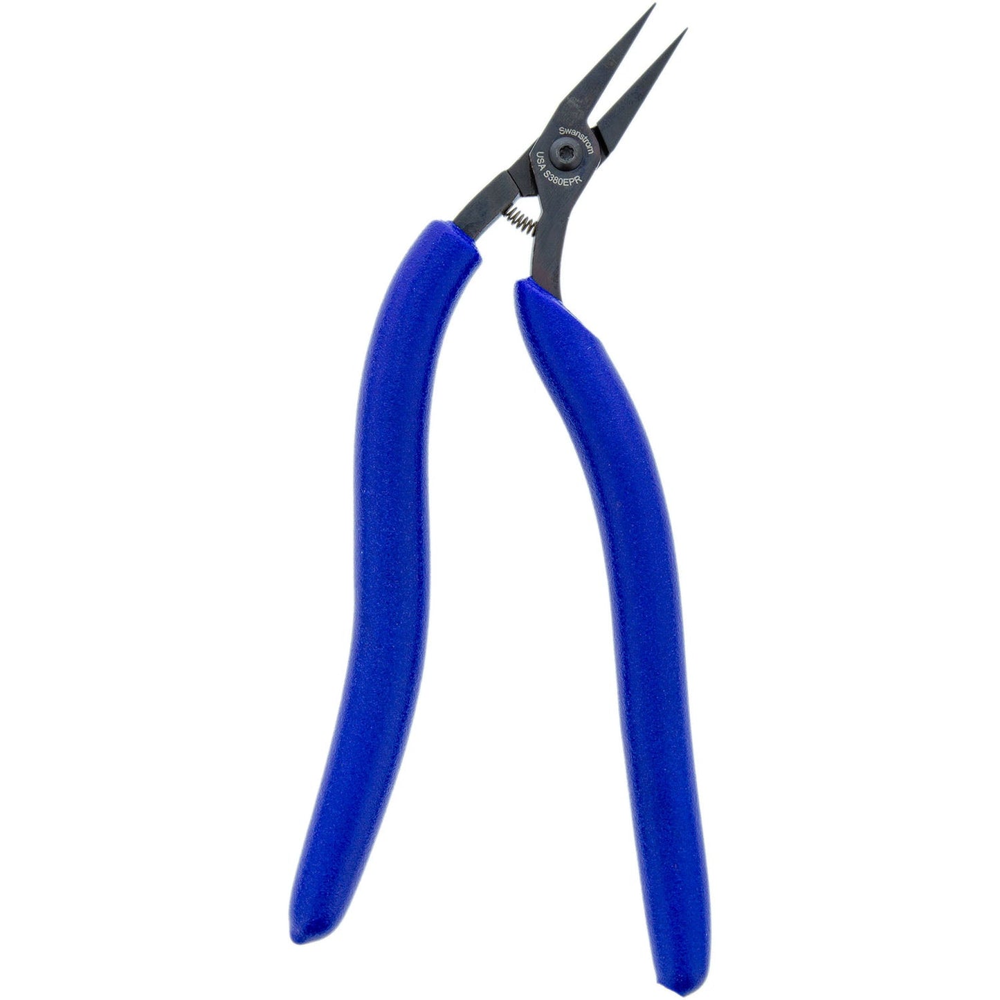 Pliers - Flat Nose, Midsize, Smooth Jaw, Long Ergonomic Pistol Grip (Swanstrom S380EPR)